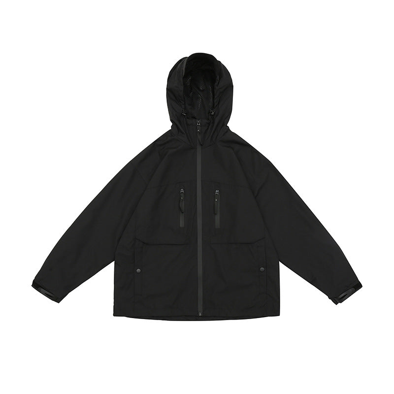 Men's And Women's Fashion Outdoor Camping Solid Color Jacket Coat