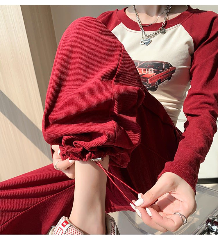 Women's Autumn And Winter High Waisted Loose Casual Pants