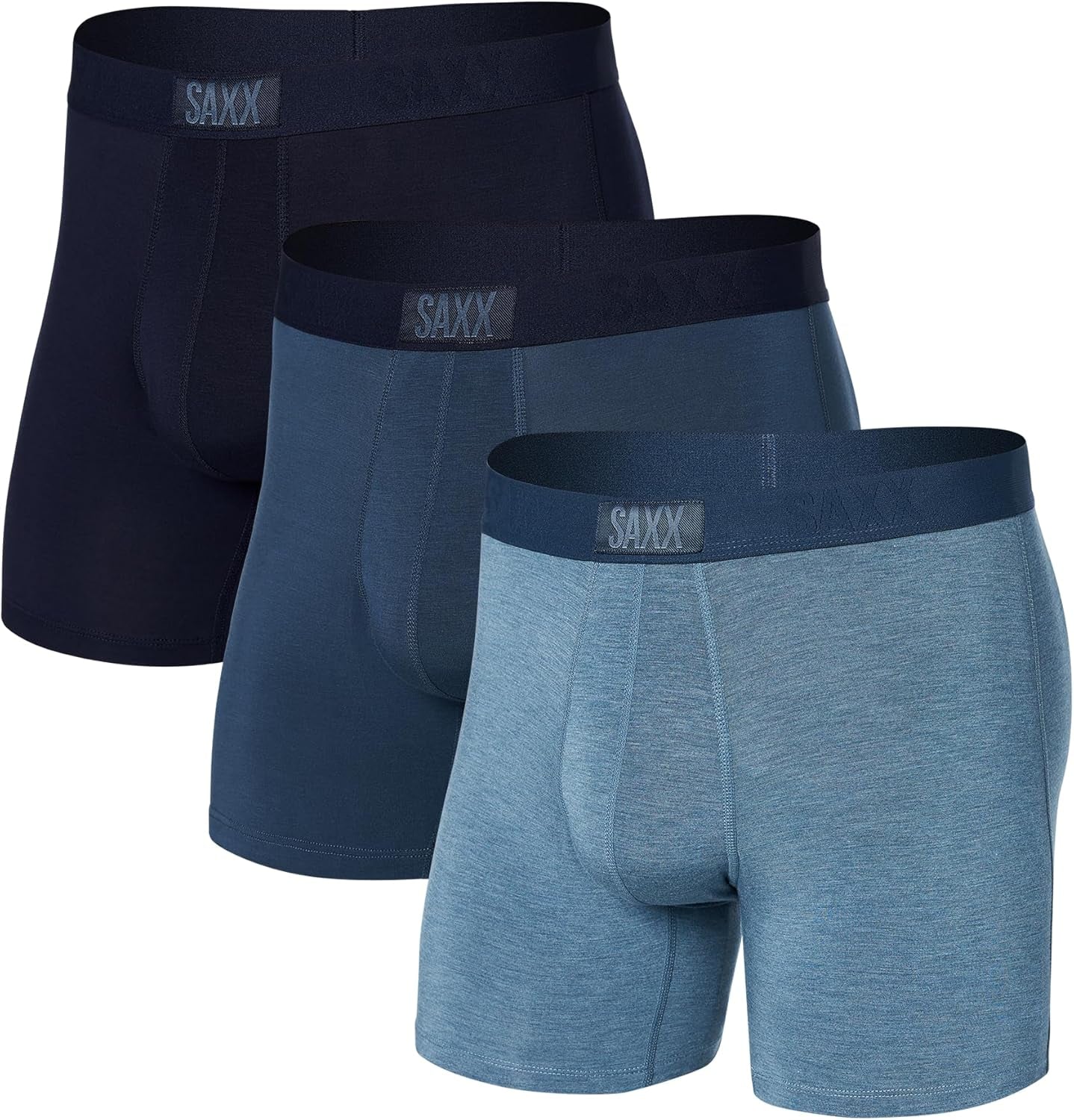 Men'S Underwear with Pouch Vibe Super Soft Boxer Brief 3Pk