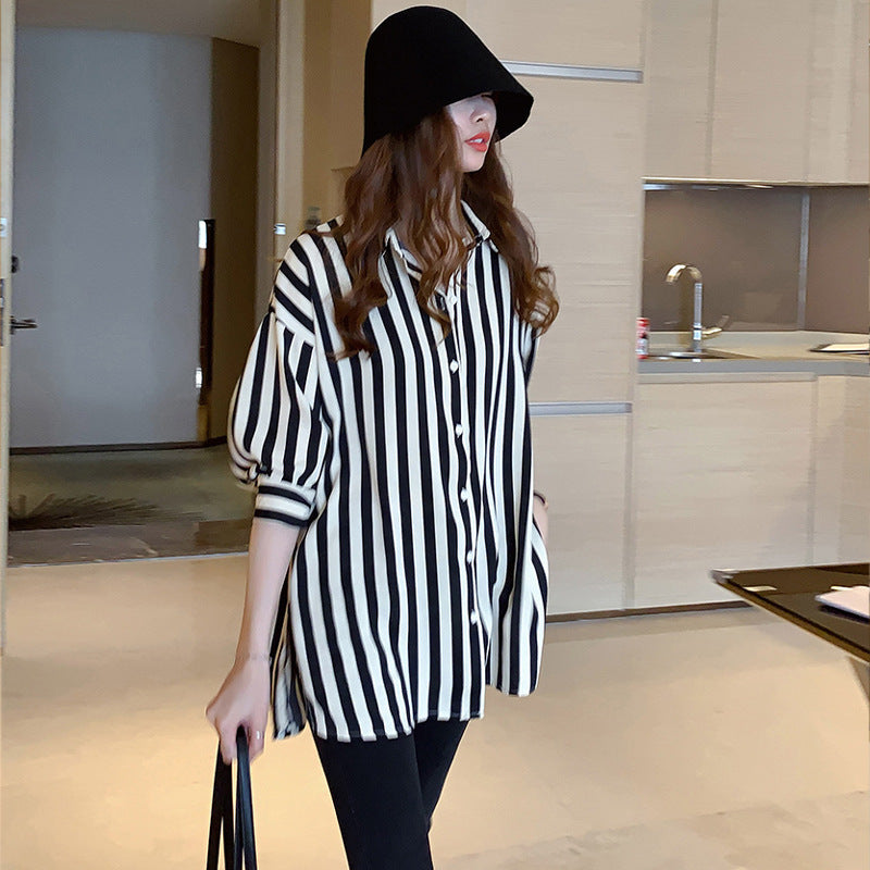 Women's New Retro Hong Kong Style Top With A Light Mature Design Shirt