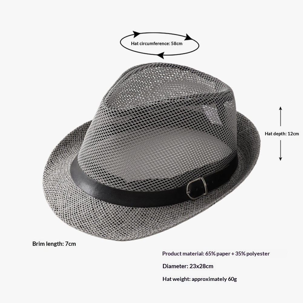 Straw Beach Summer Sun For Men And Women Sun-protective Fedora Panama Hat