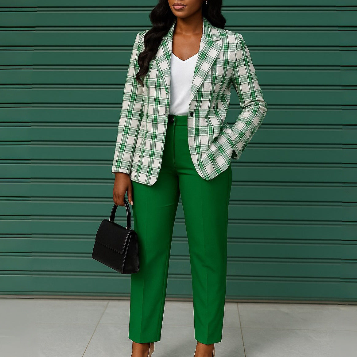 Elegant Plus Size Commuter Two Piece Set