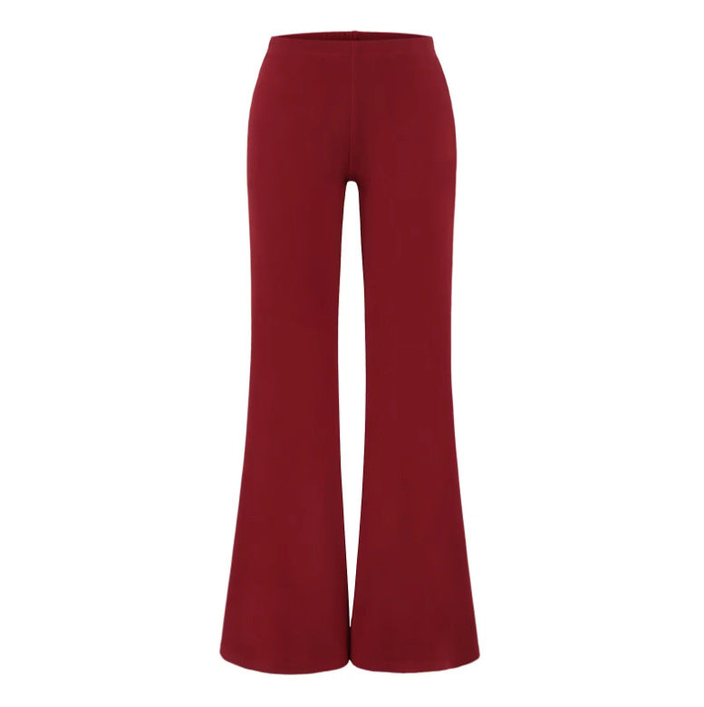 Sleeveless Long-Sleeve Draped Knit Flare Pants Set