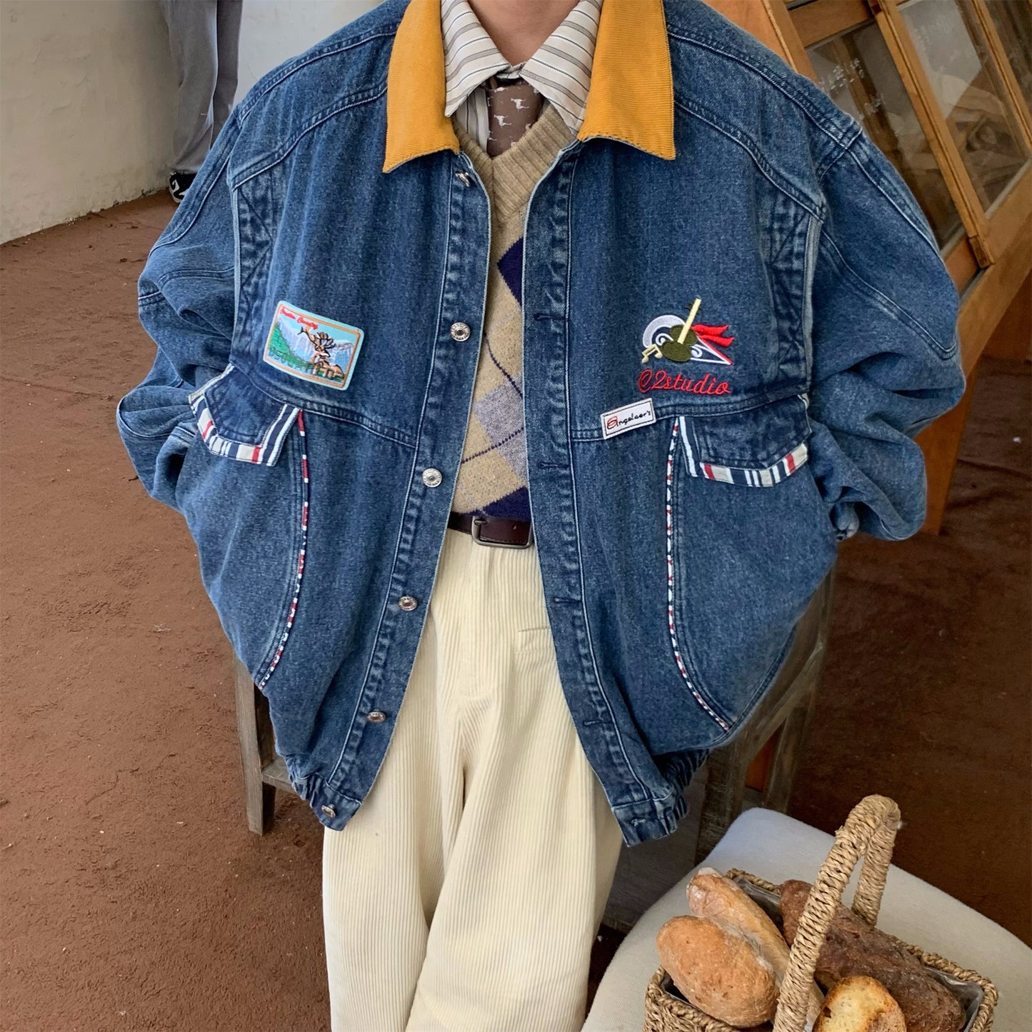 Washed Do The Old Cowboy Jacket Baggy Coat