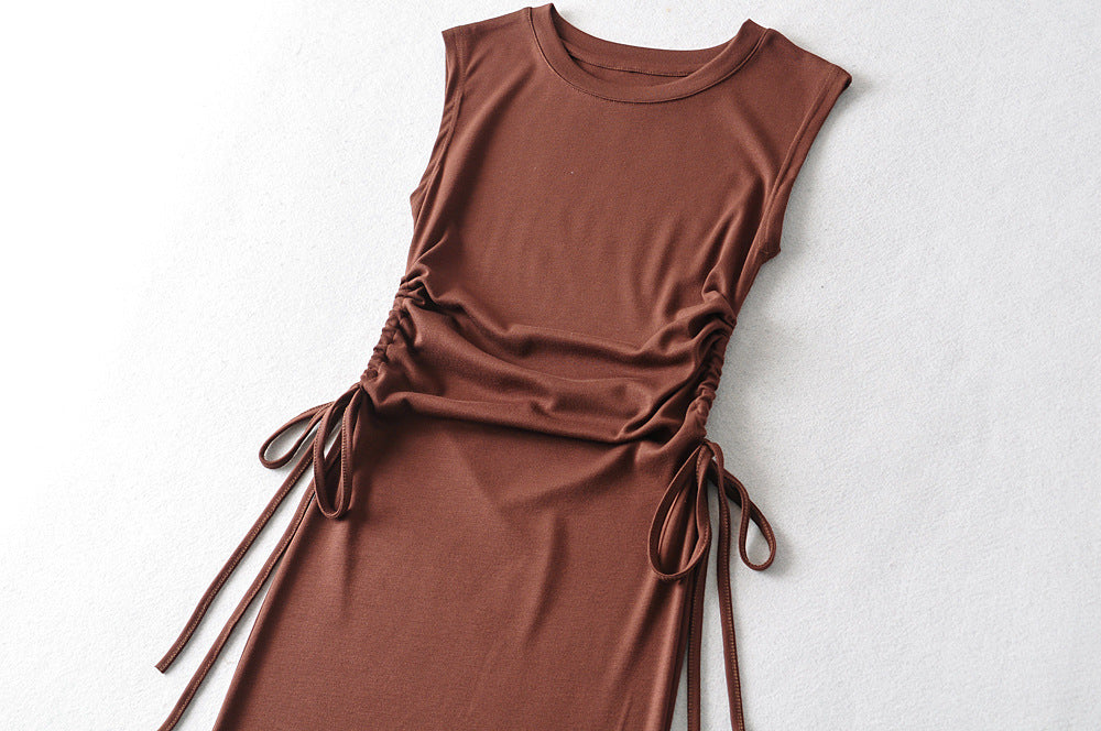 Design Inspired Lace Up Slimming Dress