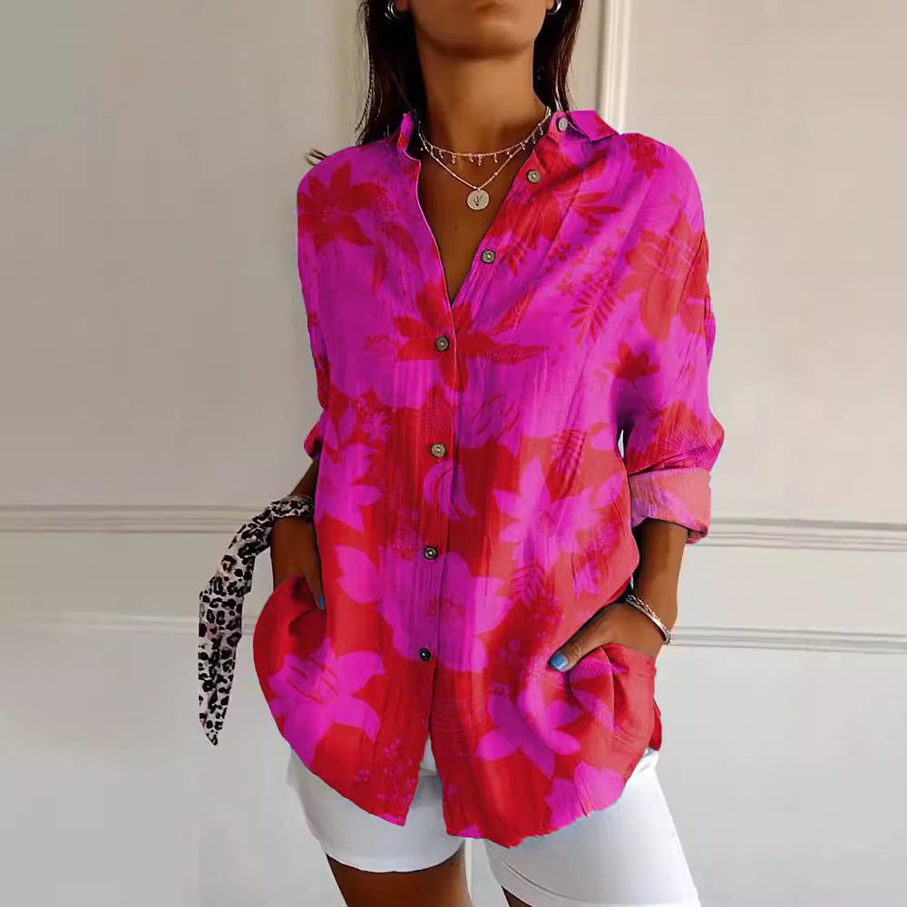 New Women's Summer Animal Pattern 3D Printed Shirt