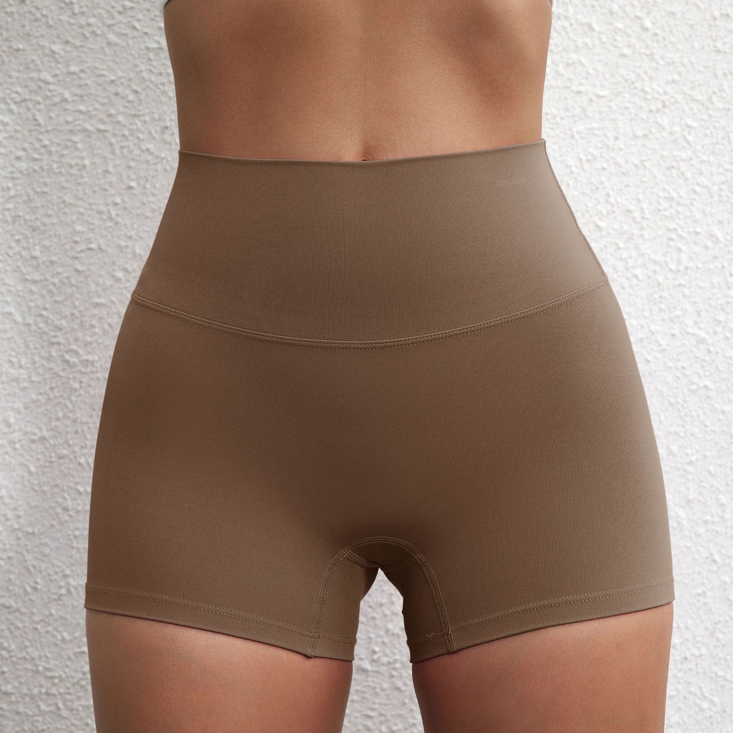 Lady's High Waist Peach Butt Lifting Sports Shorts