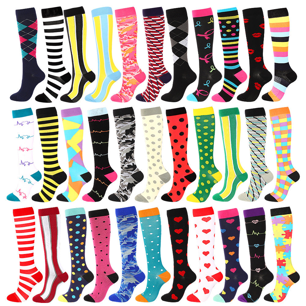 Youth Skiing Elastic Long-barreled Compression Stockings