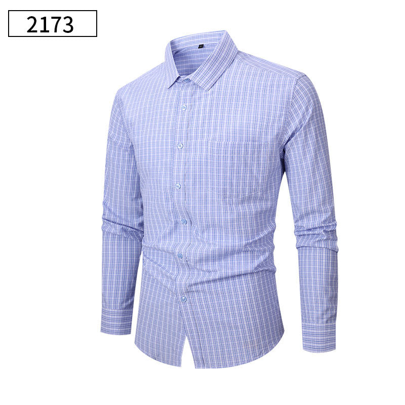 Men's Thin Flowy Plaid Shirts For Summer And Autumn