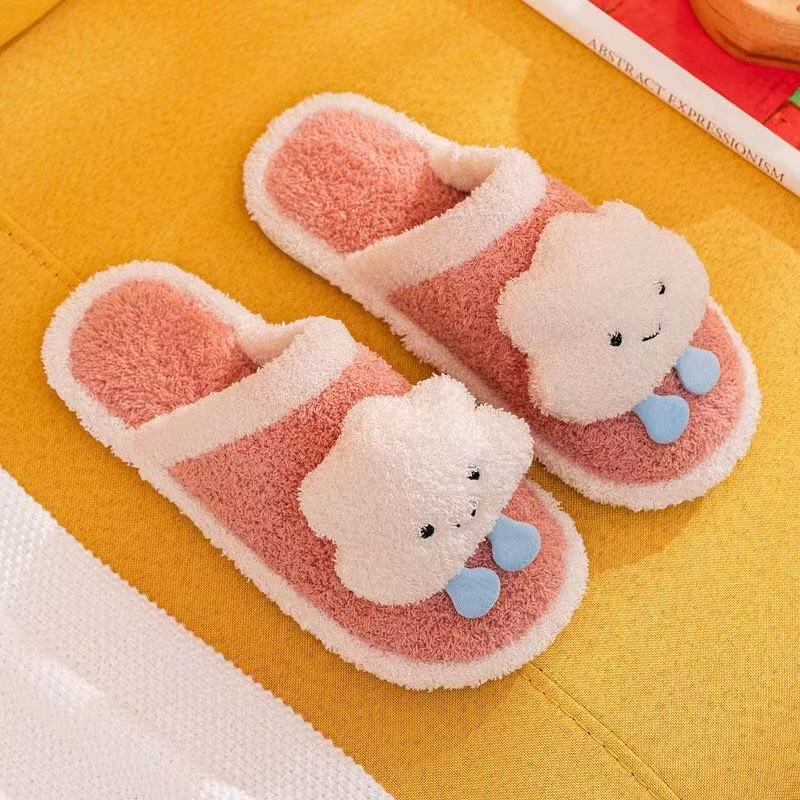 Cotton Slippers Female Cute Cartoon Couple Indoor Home Household