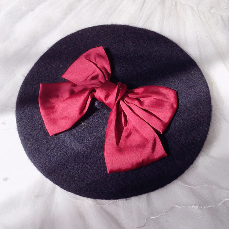 Women's Fashion Big Bow Wool Beret