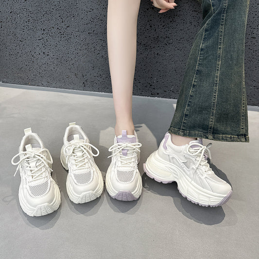 Good-looking Invisible Height Increasing Dad Shoes Female  7CM