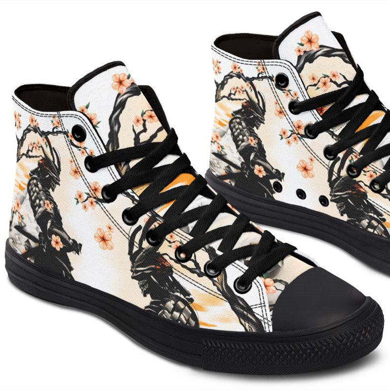Men's And Women's Fashion Color Printing High-top Canvas Shoes