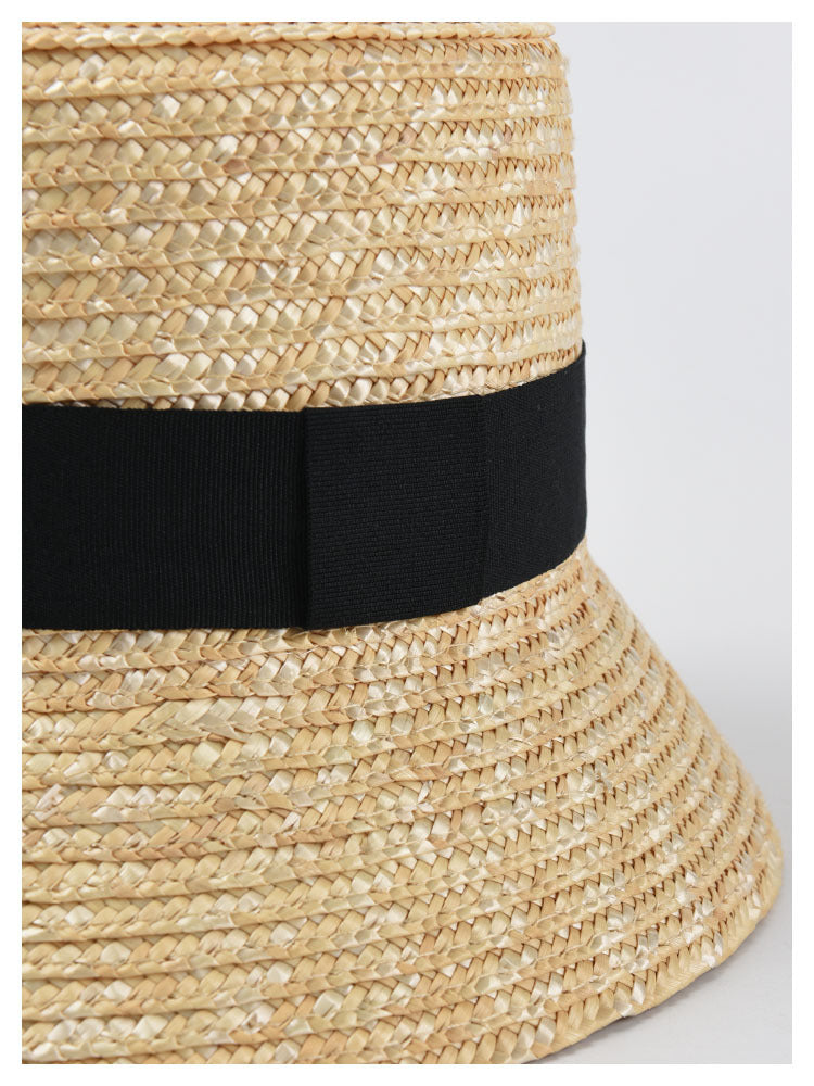 Fashion Flat Top Straw Bucket Hat Sunshade Sunshade