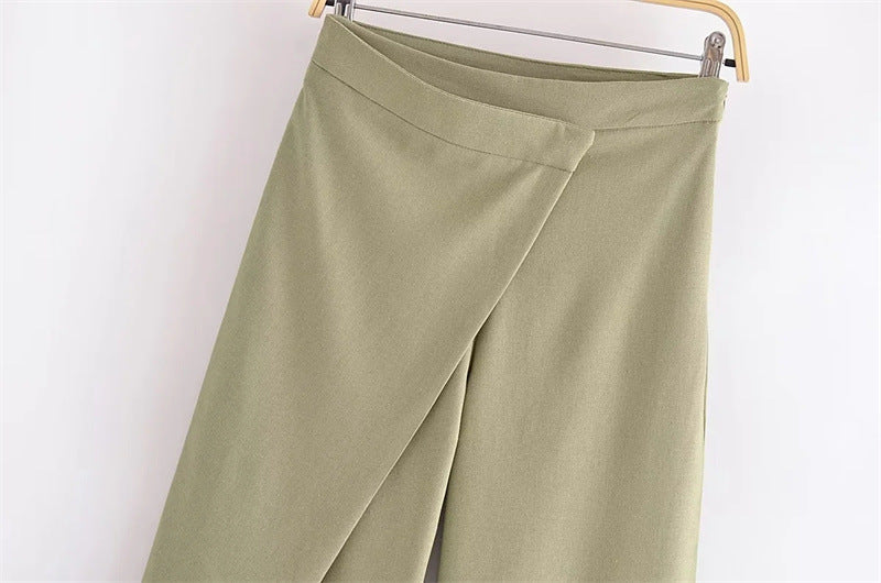Women's Fashion Casual All-match Linen Blended Wrapping Towel Pants