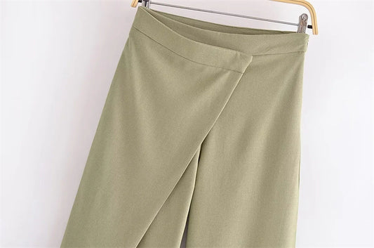 Women's Fashion Casual All-match Linen Blended Wrapping Towel Pants
