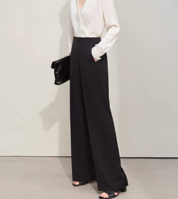Autumn New High-waisted Straight Wide-leg Yoga Pants