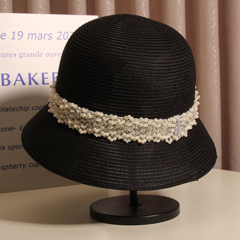 Women's Fashion Temperament Pearl Retro Fisherman Hat