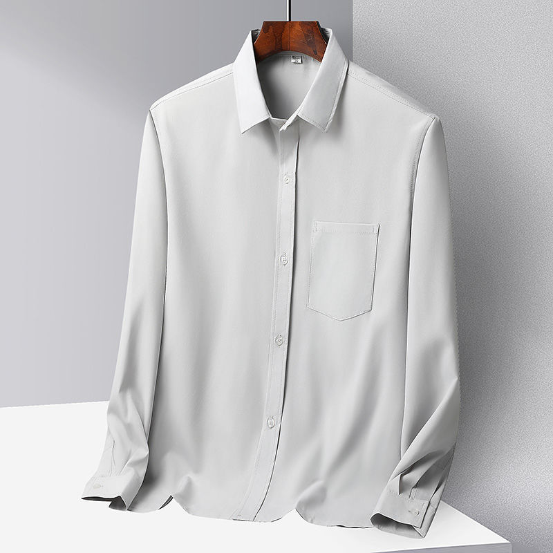 Ice Silk Loose Casual Thin Long-sleeve Shirt