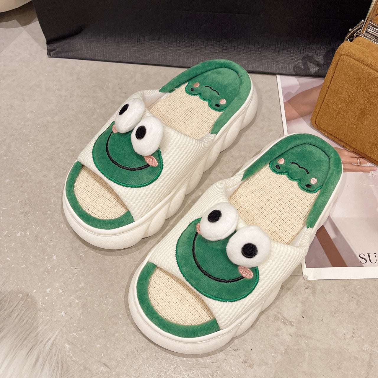 Casual Home All Season Cotton Linen Slippers