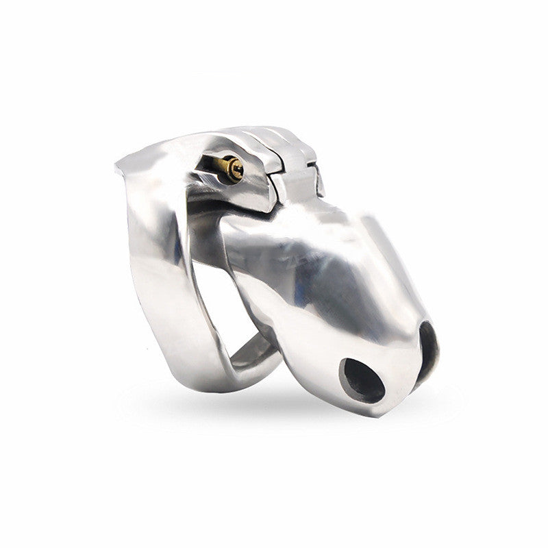 Men's Stainless Steel Chastity Lock Cage Toy