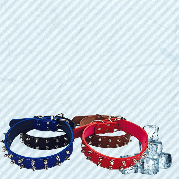 Pet Dog Fashion Simple Solid Color Rivet Collar