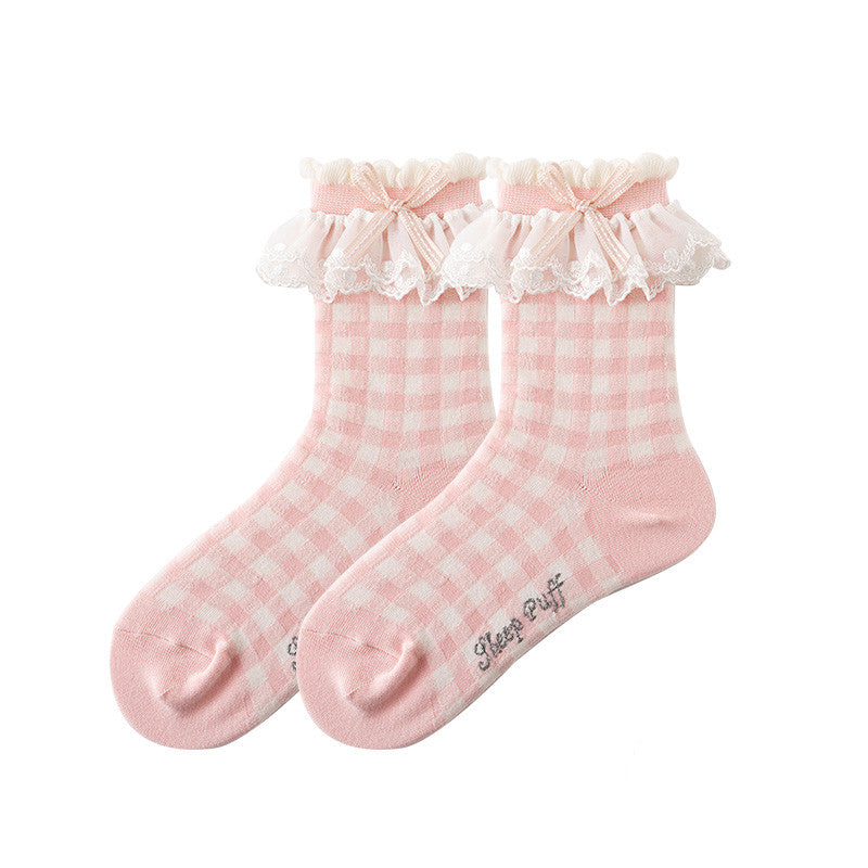 Cherry Blossom Series Spring Cute Girly Cotton Socks