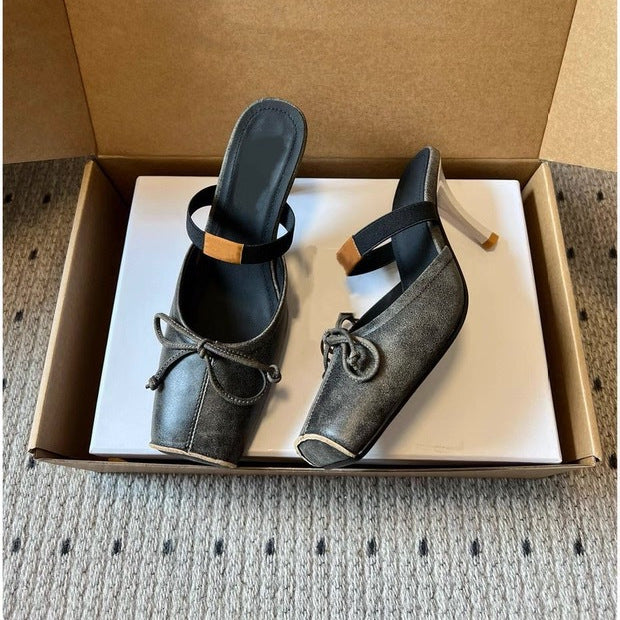 Women's New Stiletto Heel Outerwear Slip-On High-Heel Sandals