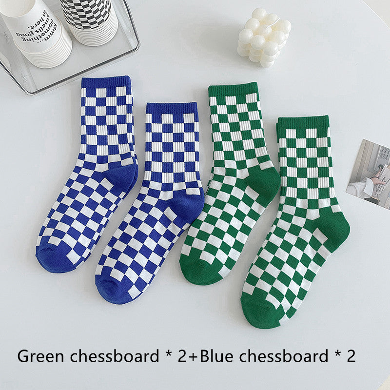 Green Socks Children's Middle Tube Socks Autumn And Winter Pure Cotton