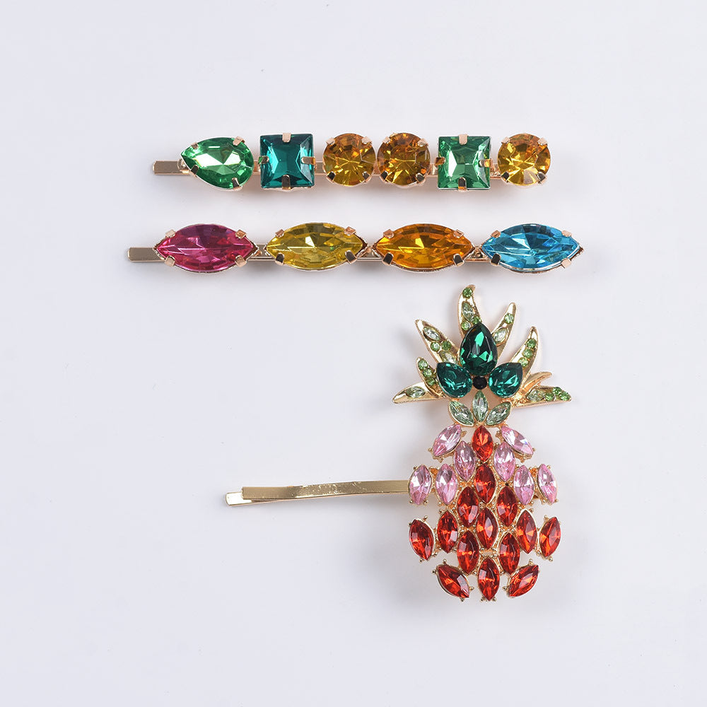 Hair  Color Pineapple Clip Three-piece Set