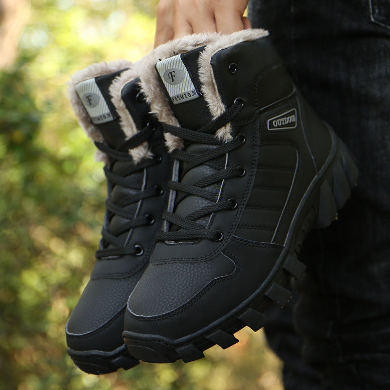 Lace-up Anti-slip Couple Snow Boots Winter 910