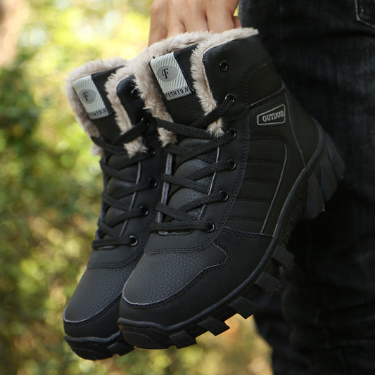 Lace-up Anti-slip Couple Snow Boots Winter 910