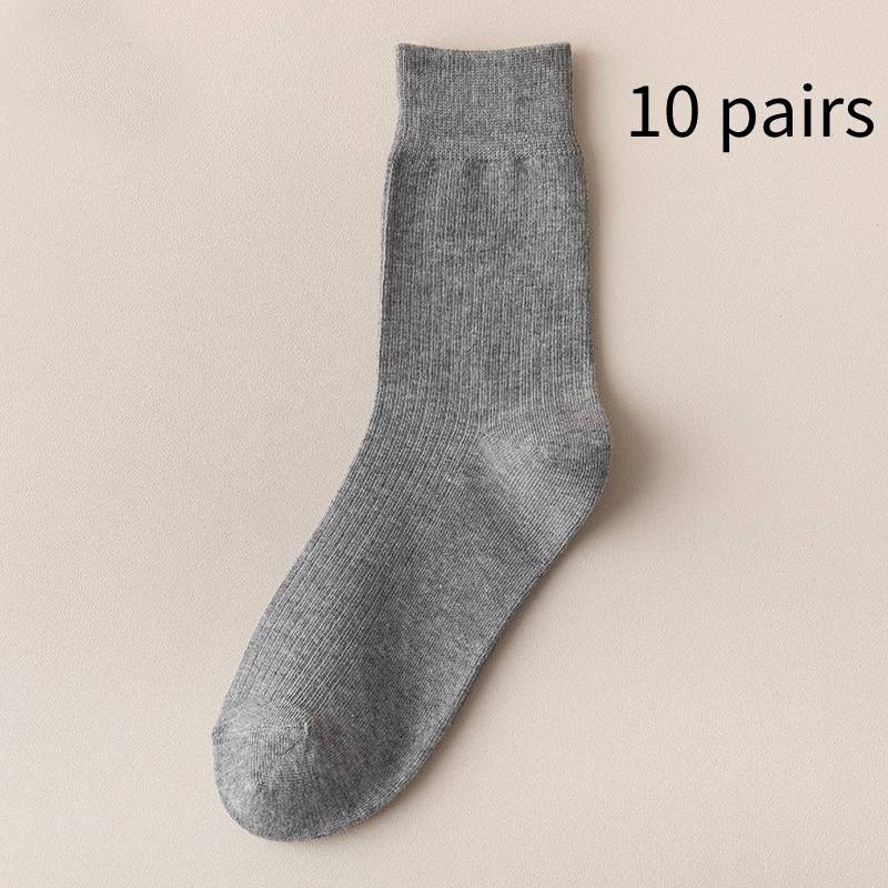 Solid Color Vertical Stripe Deodorant Business Stockings