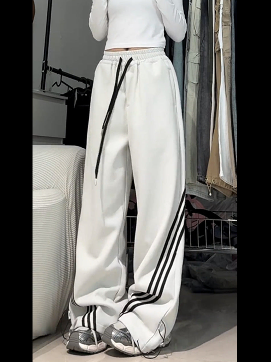 American Retro Design Men And Women Ins Wide-leg Pants