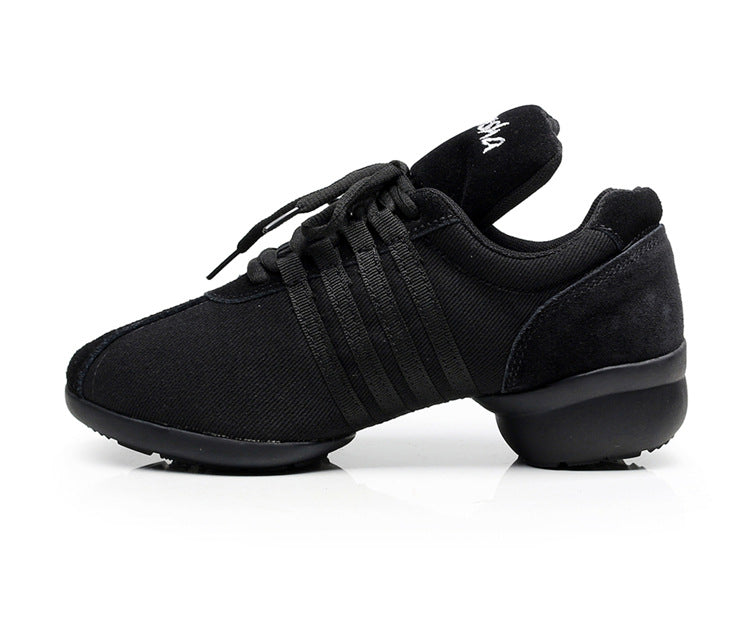 Canvas Modern Dancing Shoes Rubber Sole Indoor And Outdoor Elevator Shoes