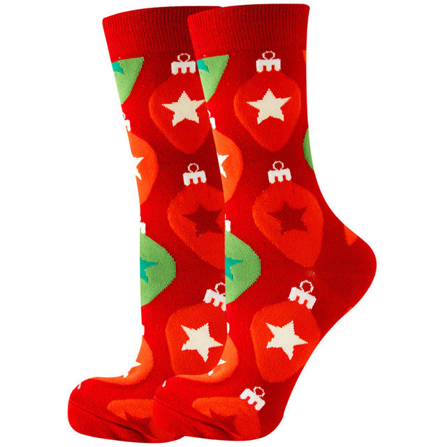 Christmas Santa Claus Women's Socks Elk Tide