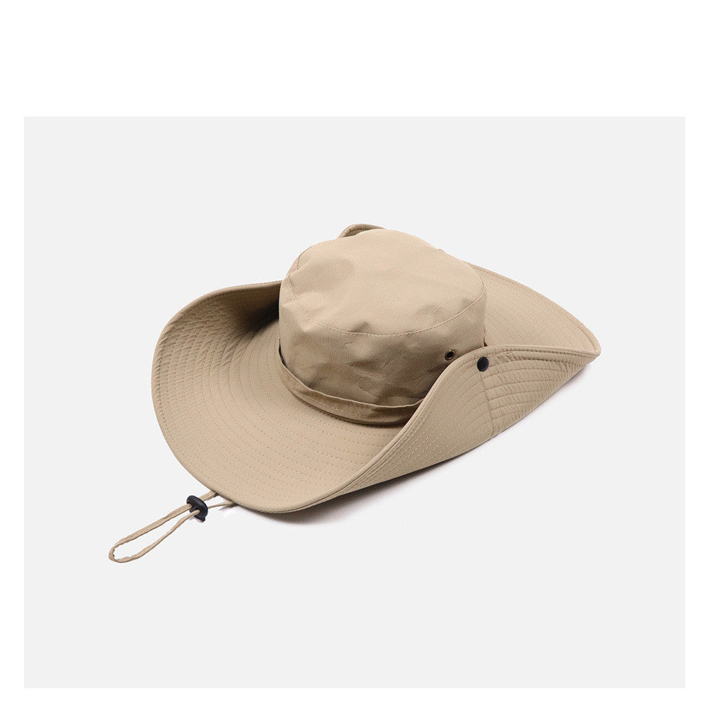 Summer Vacation Big Brim Sunscreen Outdoor Fishing Hiking Cowboy Hat