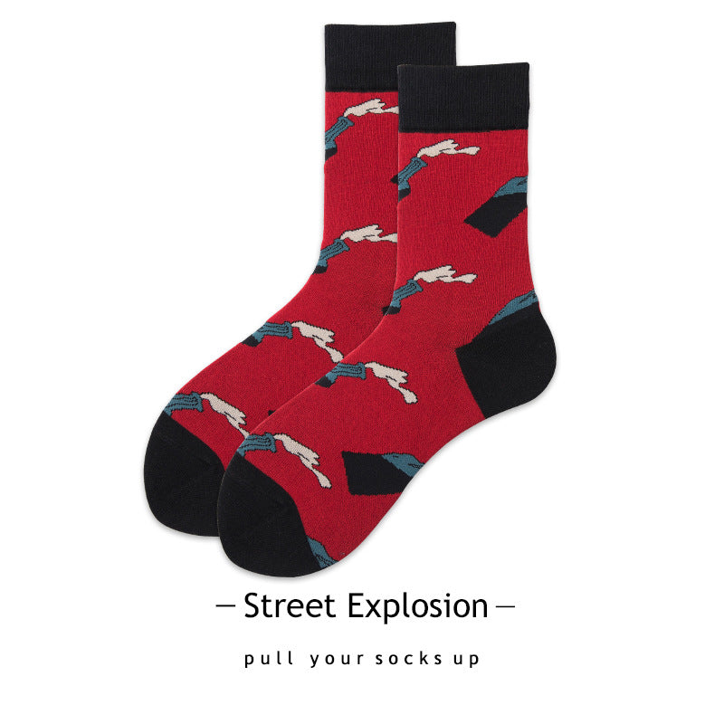 Cartoon Jacquard Sports Skate Socks