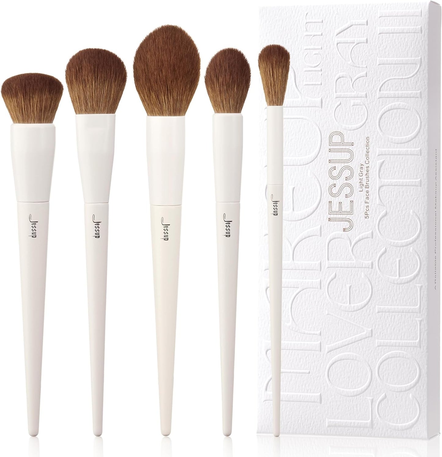 Jessup Brochas De Maquillaje,14 Piezas Set De Brochas De Maquillaje Veganas,Base En Polvo Sombra De Ojos Mezcla Corrector Juego De Brochas Para Pliegues Pinceles Para Delineador De Cejas,T329