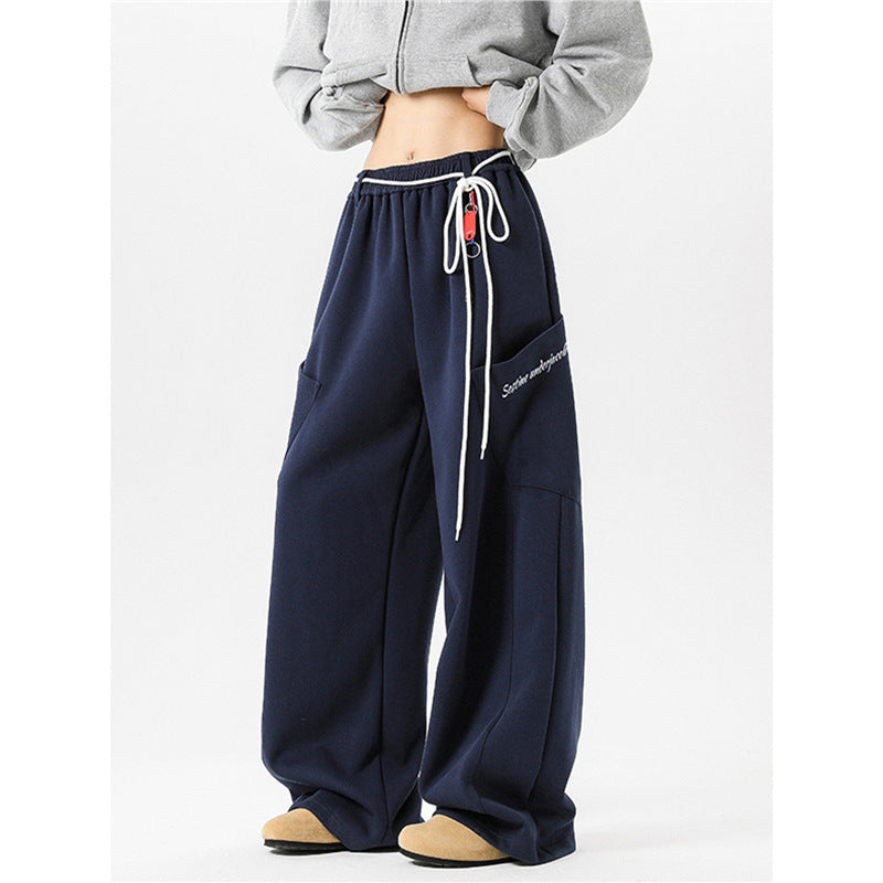 Retro Sports Trousers Loose Wide Leg Leisure Pants