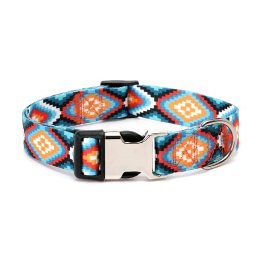 Collar Pet Dog Rope Ethnic Style Striped Forest Polyester Cotton