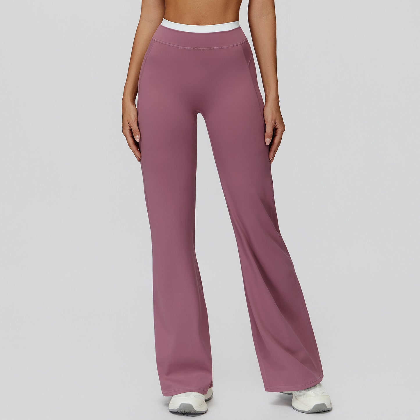 Fake Two-piece Thread High Waist Casual Exercise Workout Pants