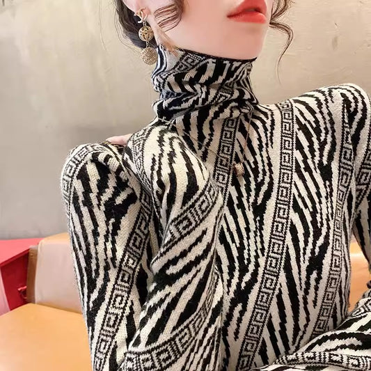 Women's Turtleneck Sweater Autumn And Winter Undershirt Top