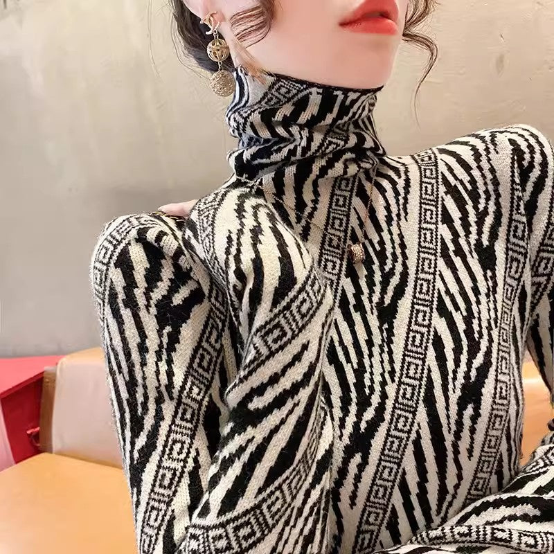 Women's Turtleneck Sweater Autumn And Winter Undershirt Top