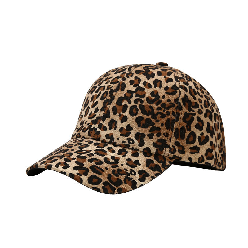 European And American Literary Vintage Leopard Print Baseball Cap