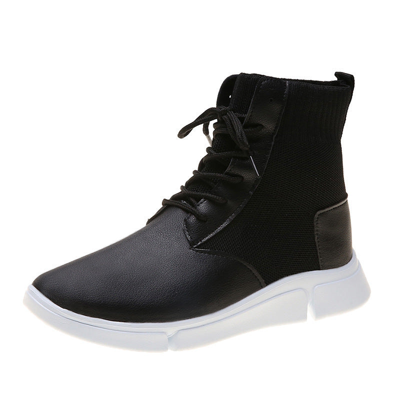 High-top Mesh Martin Boots Leather