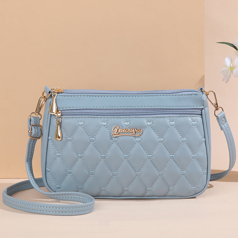 Simple Fashion Solid Color Embroidered Chanel's Style Crossbody Bag
