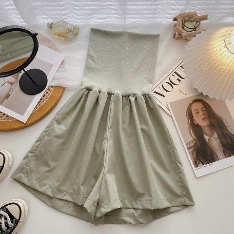 Womens Stylish High-waisted Wide-leg Shorts