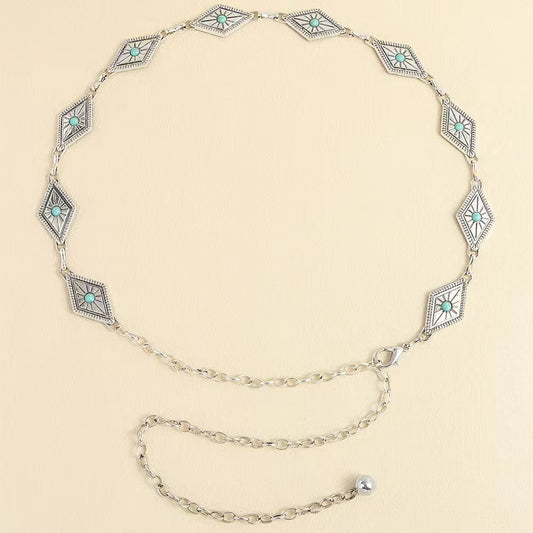 Women's Waist Chain With Skirt Bohemian Style Slim Chain Belt