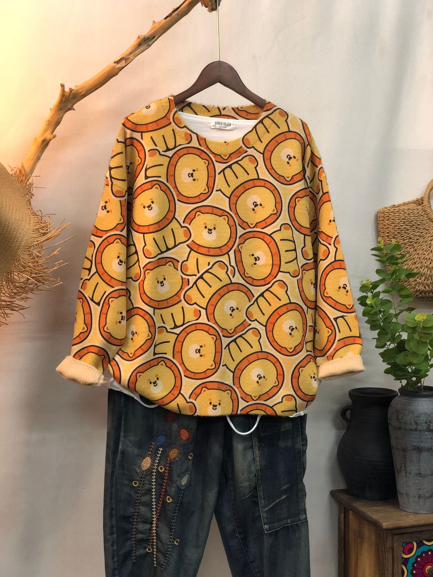 New Women's Loose-fitting Round-neck Sweater For Outerwear